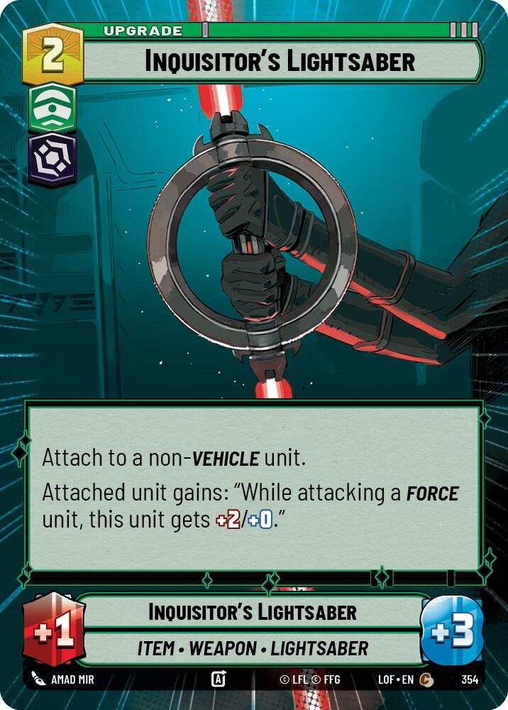 Inquisitor's Lightsaber (Hyperspace) (354) [Legends of the Force]