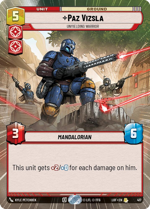 Paz Vizsla (417) - Unyielding Warrior (Hyperspace) (417) [Legends of the Force]