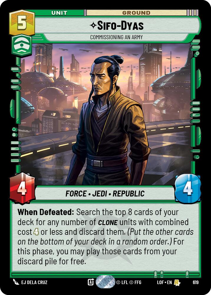 Sifo-Dyas - Commissioning An Army (Foil) (619) [Legends of the Force]