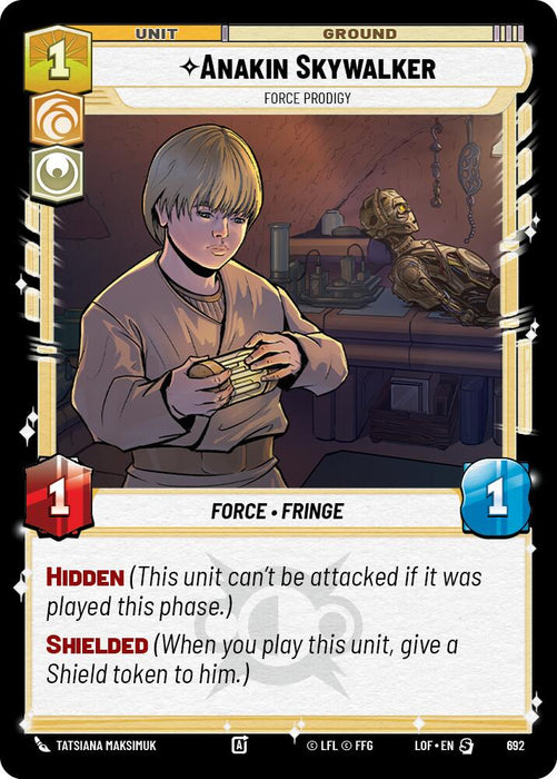Anakin Skywalker (692) - Force Prodigy (Foil) (692) [Legends of the Force]