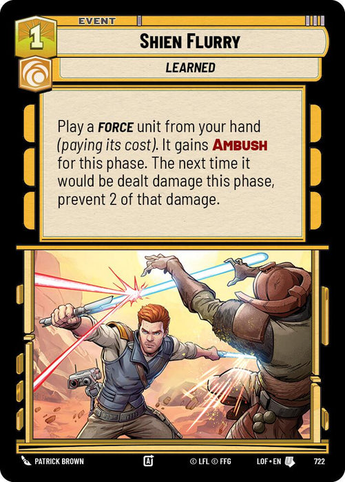 Shien Flurry (722) (Foil) (722) [Legends of the Force]