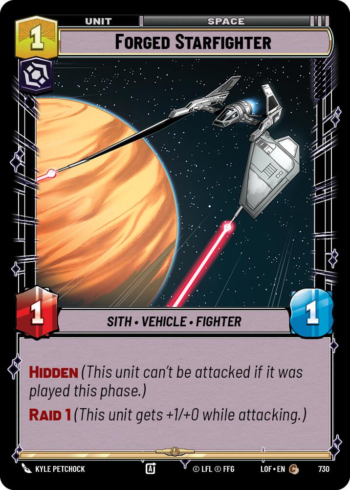 Forged Starfighter (Foil) (730) [Legends of the Force]