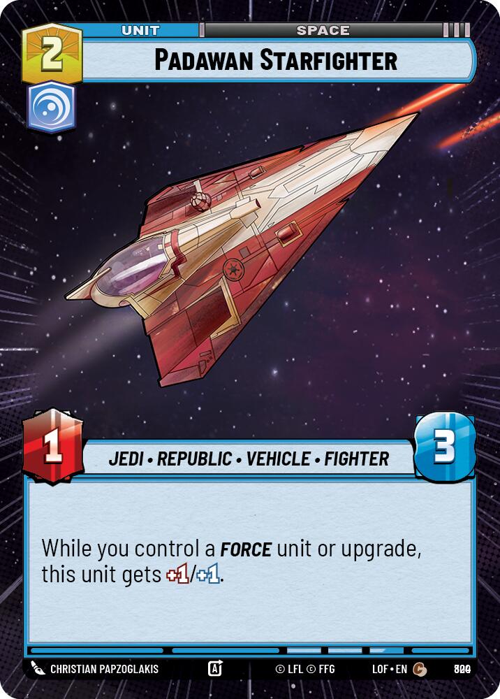 Padawan Starfighter (Hyperspace Foil) (800) [Legends of the Force]