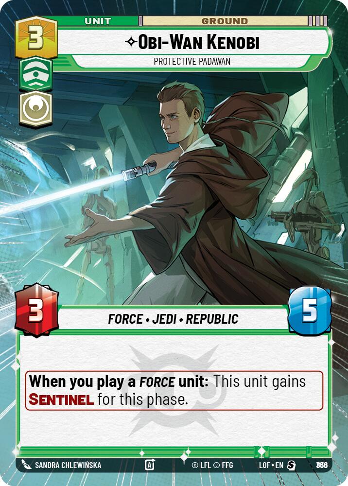 Obi-Wan Kenobi - Protective Padawan (Hyperspace Foil) (836) [Legends of the Force]