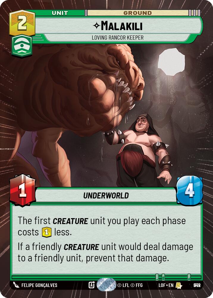 Malakili - Loving Rancor Keeper (Hyperspace Foil) (848) [Legends of the Force]