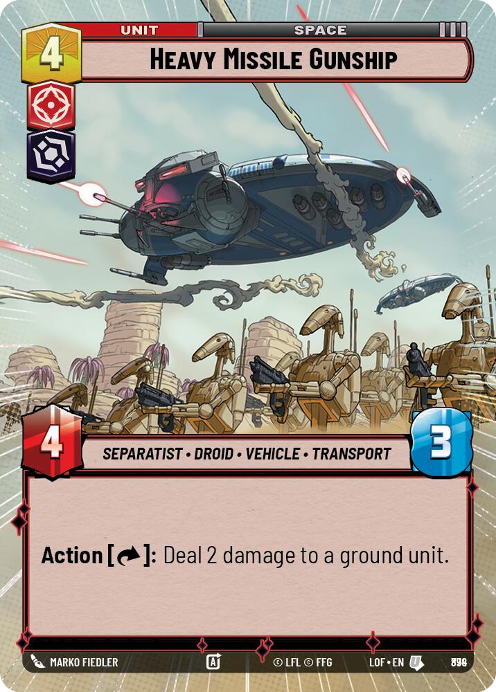 Heavy Missile Gunship (Hyperspace Foil) (874) [Legends of the Force]