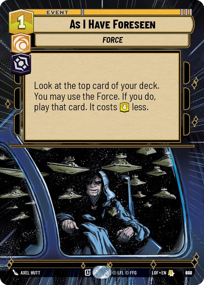As I Have Foreseen (Hyperspace Foil) (928) [Legends of the Force]