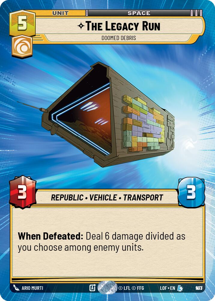 The Legacy Run - Doomed Debris (Hyperspace Foil) (953) [Legends of the Force]