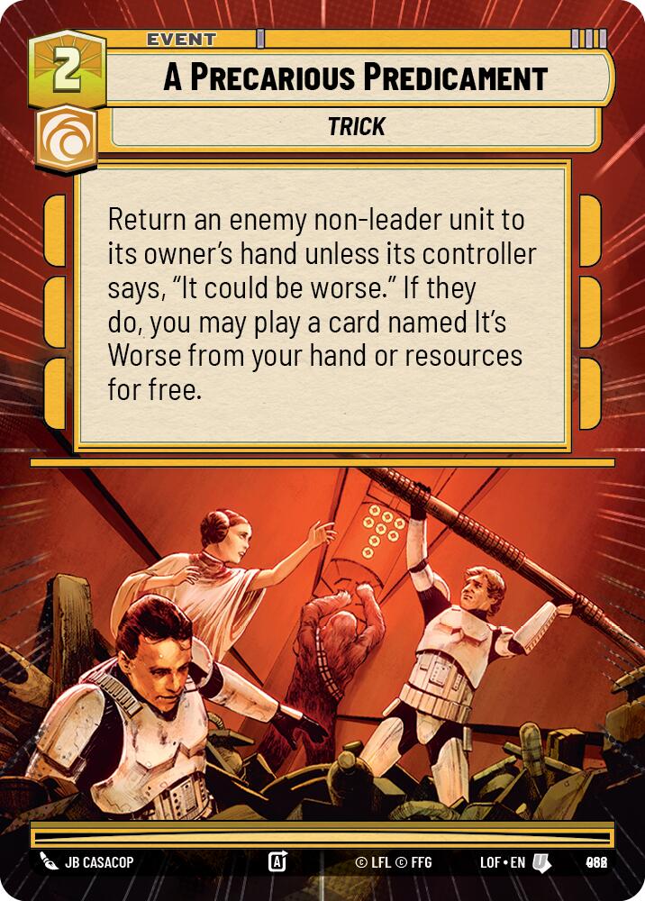 A Precarious Predicament (Hyperspace Foil) (962) [Legends of the Force]