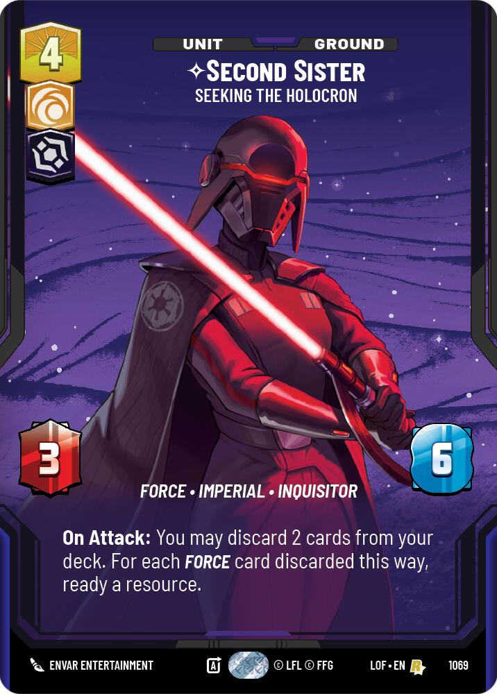 Second Sister - Seeking the Holocron (Prestige Foil) (1069) [Legends of the Force]