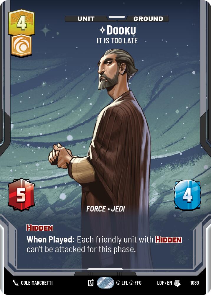 Dooku - It Is Too Late (Prestige Foil) (1089) [Legends of the Force]