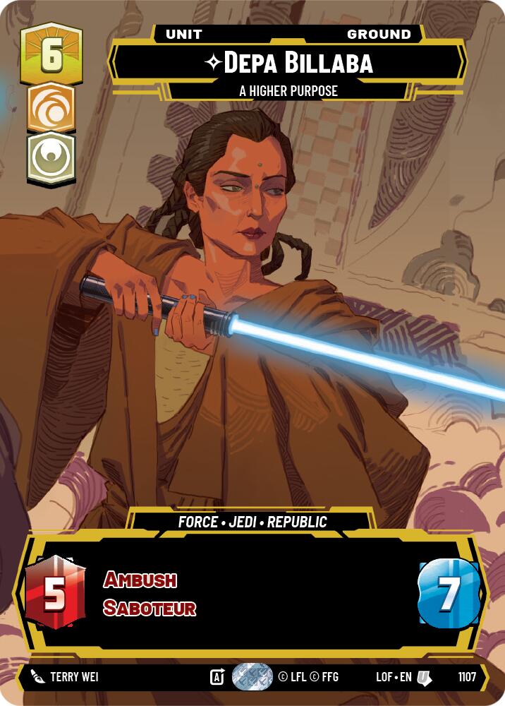 Depa Billaba - A Higher Purpose (Prestige Foil) (1107) [Legends of the Force]