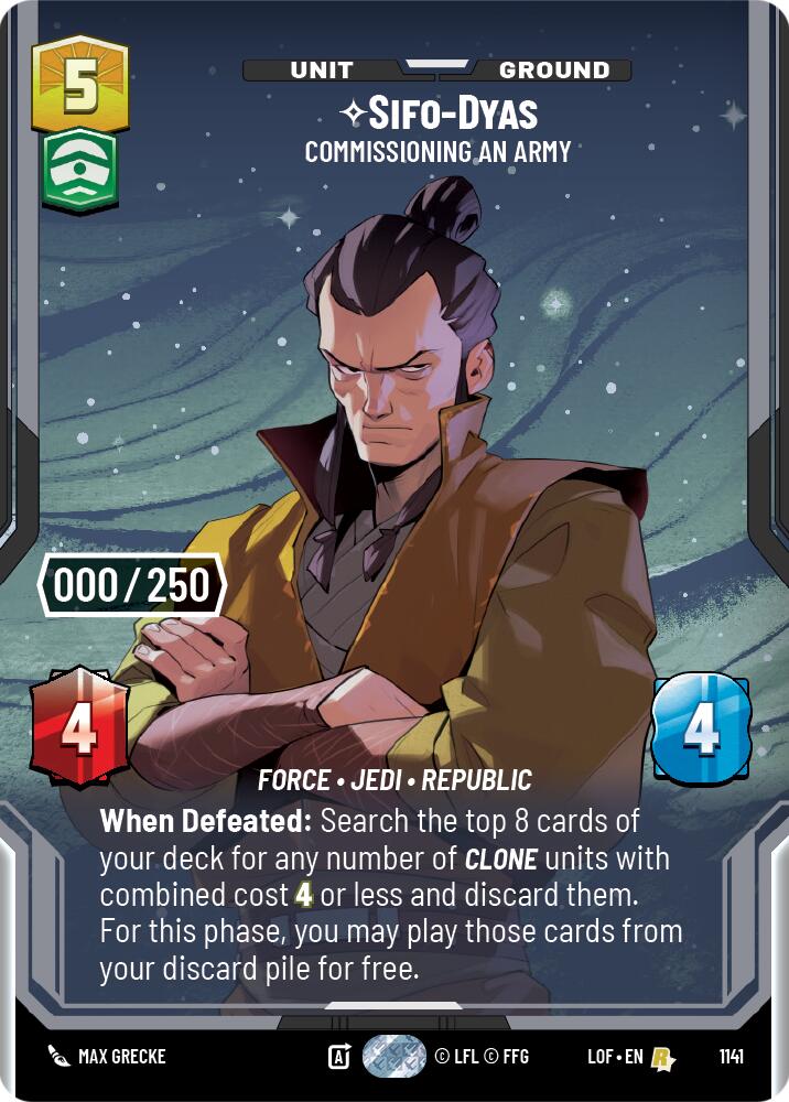 Sifo-Dyas - Commissioning An Army (Serialized) (1141) [Legends of the Force]