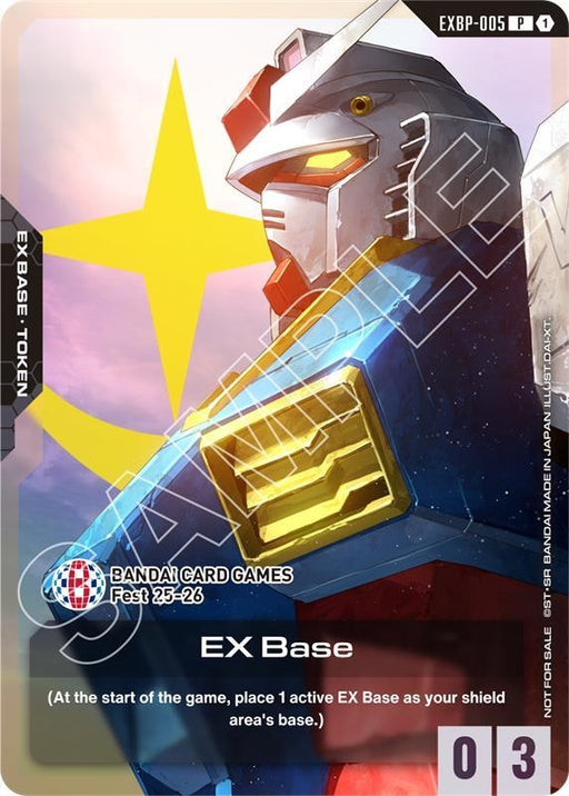 Image for EX Base (EXBP-005) (Mobile Suit Gundam) (EXBP-005) [Promotional EX Base Tokens] - Gundam Card Game
