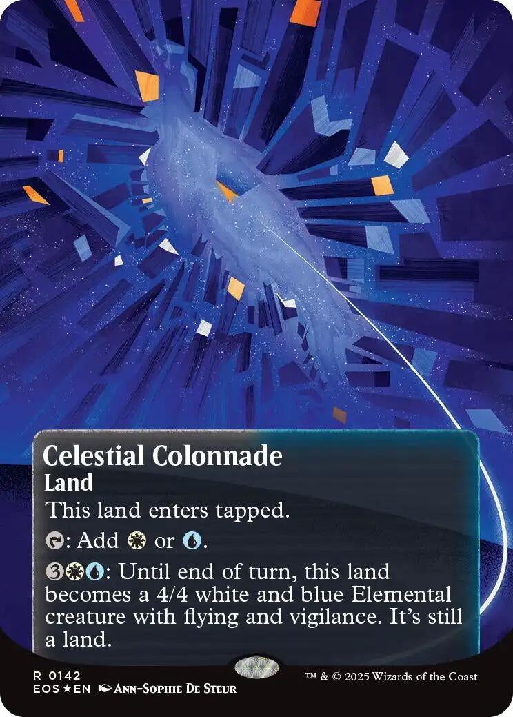 Celestial Colonnade (0142) (Borderless) (Galaxy Foil) (142) [Edge of Eternities: Stellar Sights]