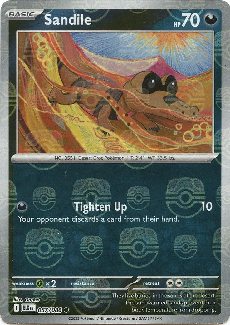 Sandile (Master Ball Pattern) (057/086) [SV: Black Bolt]