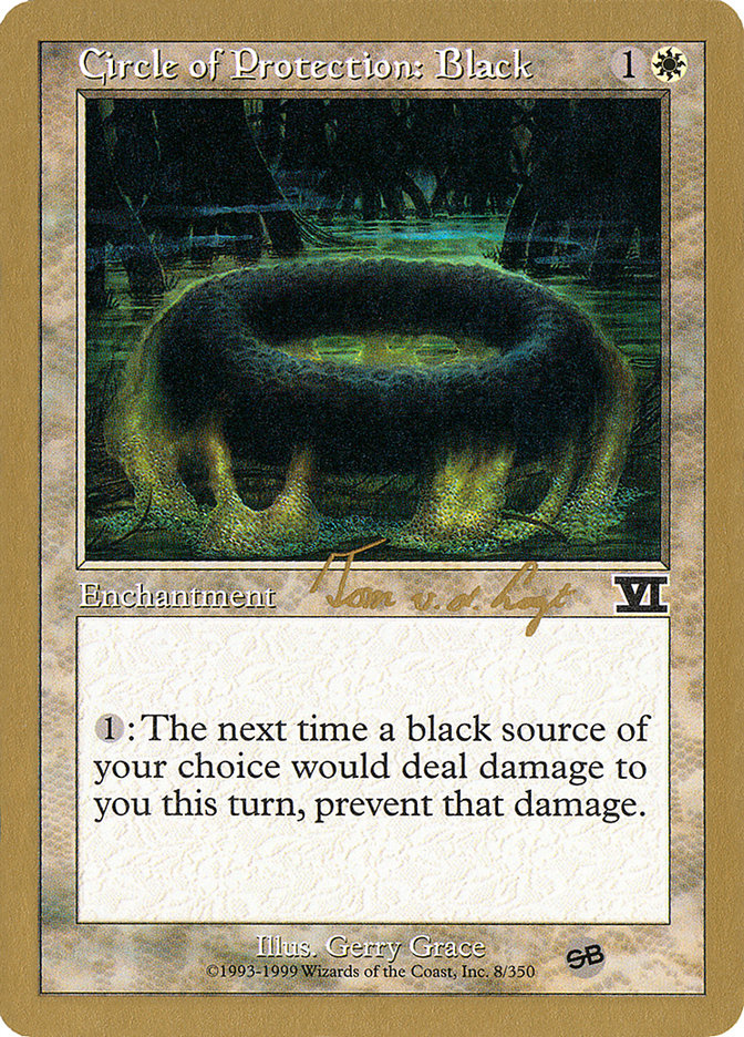 Circle of Protection: Black - 2000 Tom van de Logt (6ED) (SB) [World Championship Decks]