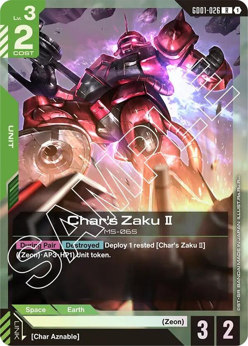 Image for Char's Zaku II (GD01-026) (Newtype Rising) - Gundam Card Game