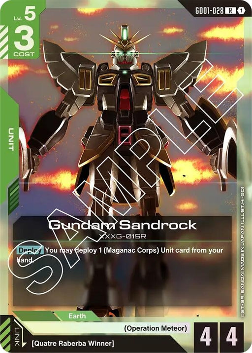 Image for Gundam Sandrock (GD01-028) (Newtype Rising) - Gundam Card Game
