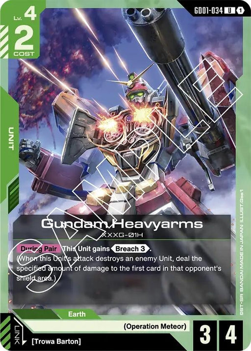 Image for Gundam Heavyarms (GD01-034) (Newtype Rising) - Gundam Card Game