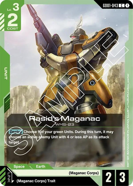 Image for Rasid's Maganac (GD01-043) (Newtype Rising) - Gundam Card Game