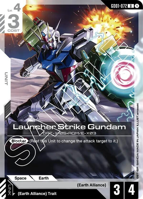 Image for Launcher Strike Gundam (GD01-072) (Newtype Rising) - Gundam Card Game