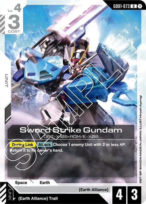 Image for Sword Strike Gundam (GD01-073) (Newtype Rising) - Gundam Card Game