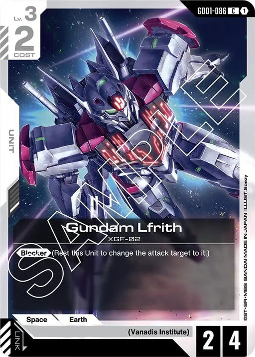 Image for Gundam Lfrith (GD01-086) (Newtype Rising) - Gundam Card Game