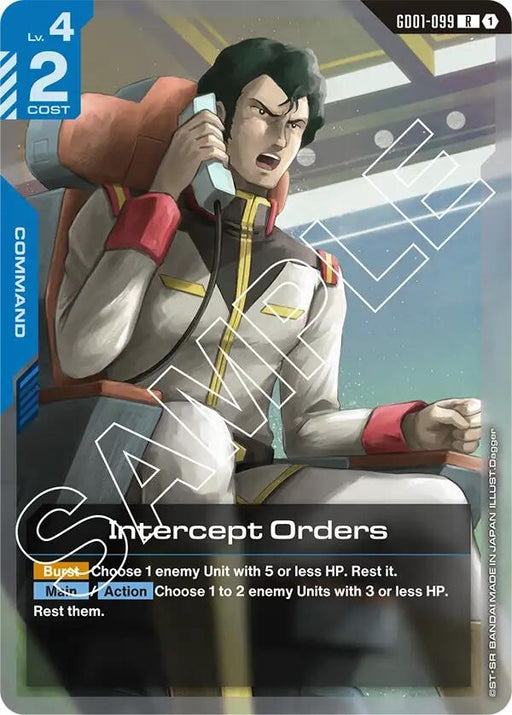 Image for Intercept Orders (GD01-099) (Newtype Rising) - Gundam Card Game