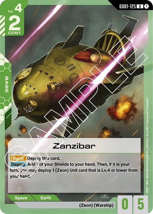 Image for Zanzibar (GD01-125) (Newtype Rising) - Gundam Card Game