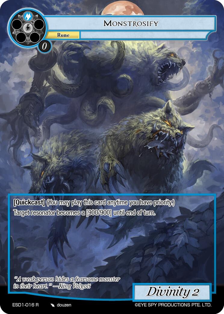 Monstrosify (ESD1-016 R) [Evil Cluster Starter Deck 1: Valgott]