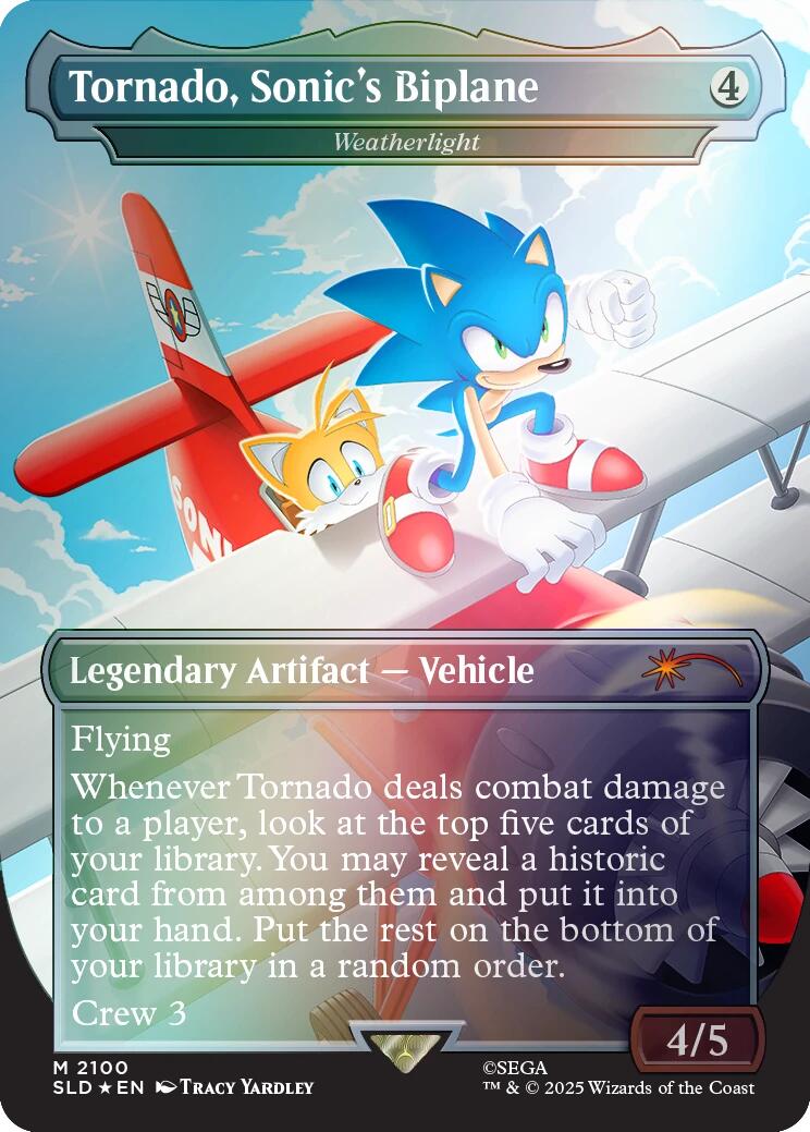Tornado, Sonic's Biplane - Weatherlight (Rainbow Foil) (2100) [Secret Lair Drop Series]