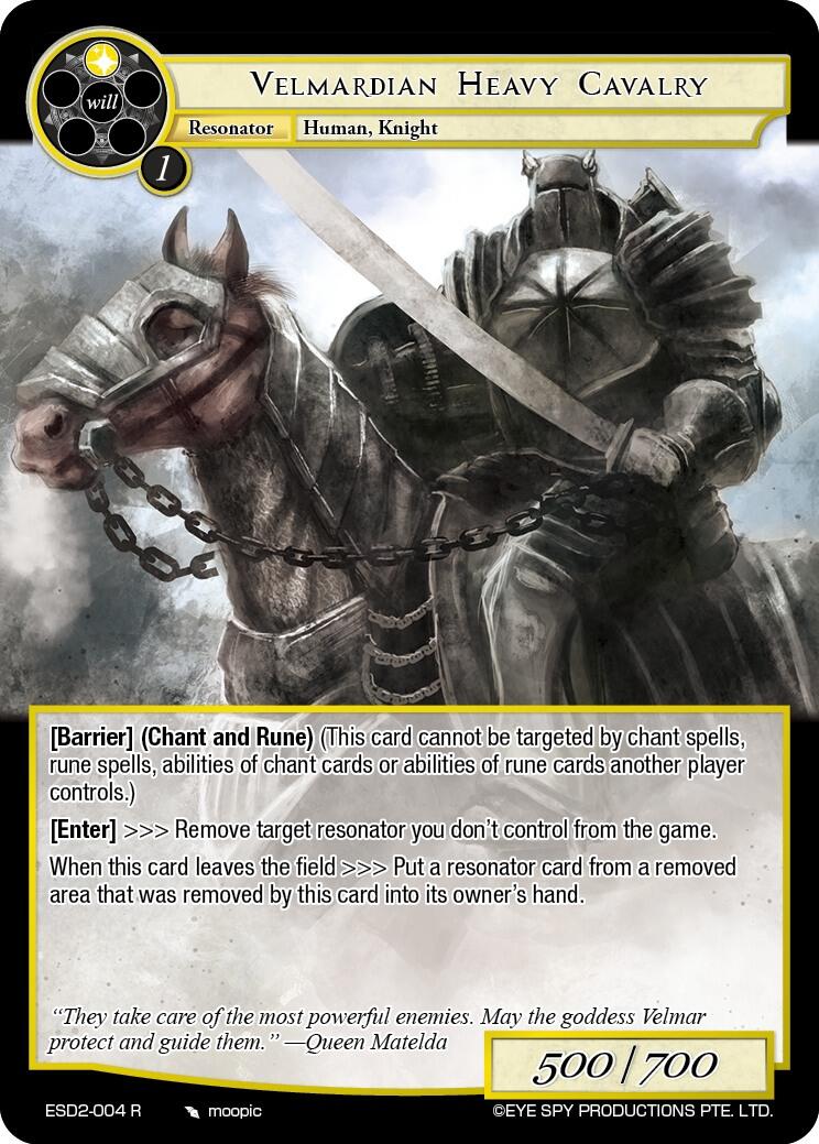 Velmardian Heavy Cavalry (ESD2-004 R) [Evil Cluster Starter Deck 2: Matelda]