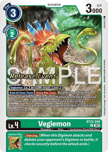 Vegiemon (BT22-049 U) [Cyber Eden Release Event Cards]