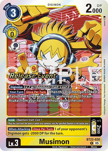 Musimon (BT22-030 R) [Cyber Eden Release Event Cards]