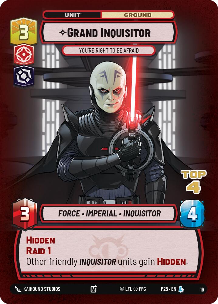 Grand Inquisitor - You're Right to Be Afraid (Top 4) (16) [Organized Play Promos]