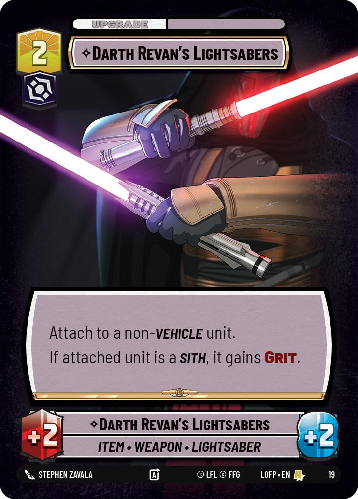 Darth Revan's Lightsabers (19) [Organized Play Promos]
