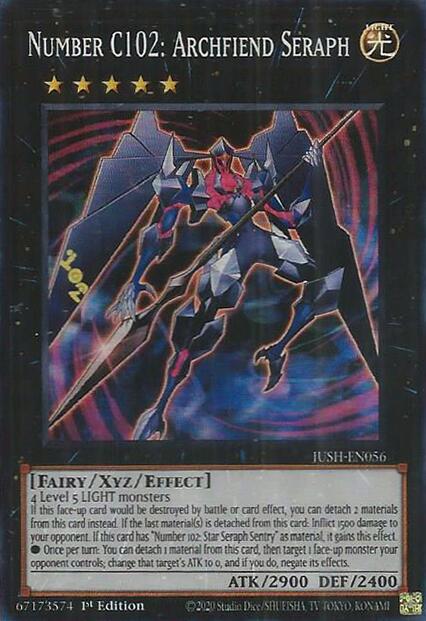 Number C102: Archfiend Seraph (JUSH-EN056) [Justice Hunters]
