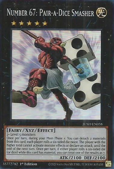 Number 67: Pair-a-Dice Smasher (Super Rare) (JUSH-EN058) [Justice Hunters]