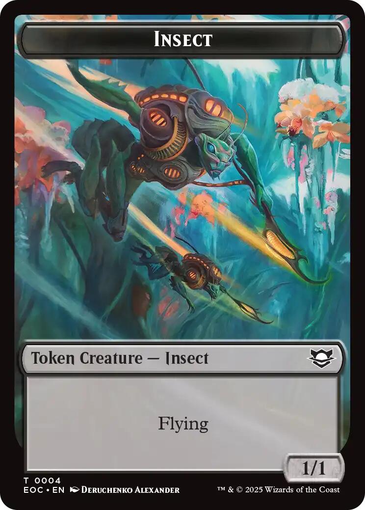 Insect // Elemental (0008) Double-Sided Token (4 // 8) [Commander: Edge of Eternities]