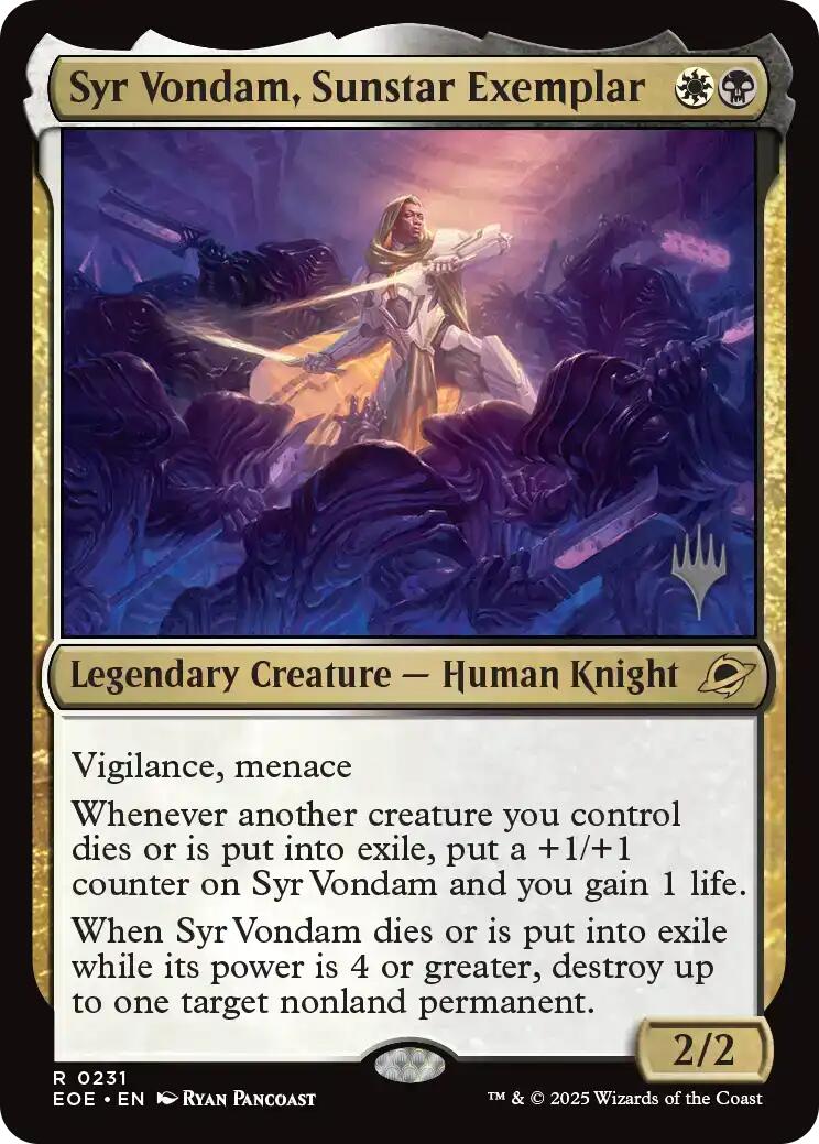 Syr Vondam, Sunstar Exemplar (231) [Promo Pack: Edge of Eternities]
