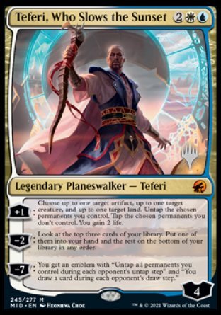 Teferi, Who Slows the Sunset (245) [Promo Pack: Innistrad: Midnight Hunt]