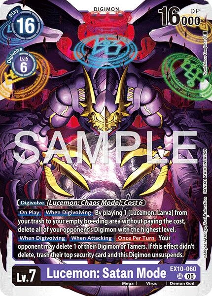 Lucemon: Satan Mode (EX10-060 SR) [Sinister Order]