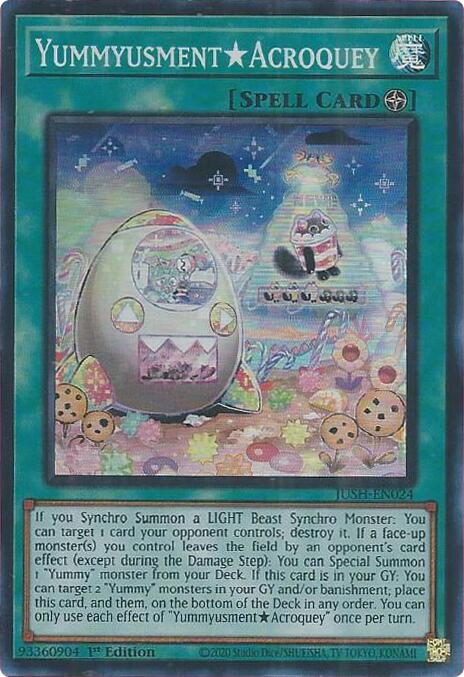 YummyusmentAcroquey (Super Rare) (JUSH-EN024) [Justice Hunters]