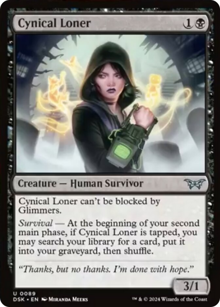 Cynical Loner (89) [Duskmourn: House of Horror]