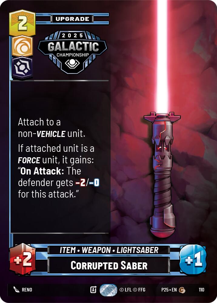Corrupted Saber (110) [Organized Play Promos]