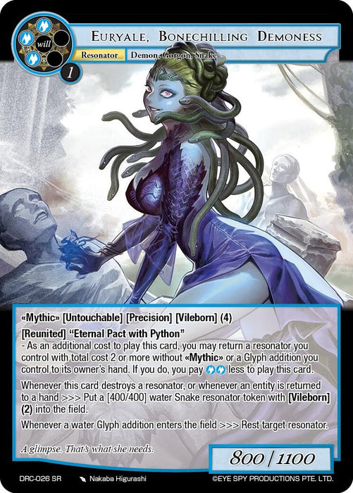 Euryale, Bonechilling Demoness (DRC-026 SR) [Descent into the Raven's Catacombs]