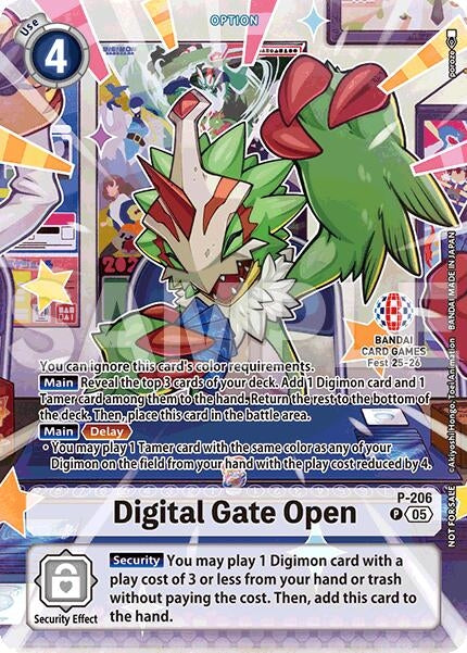 Image for Digital Gate Open - P-206 (BANDAI Card Games Fest 25-26) (P-206 P) [Digimon Promotion Cards] - Digimon Card Game