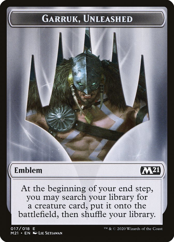 Emblem - Garruk, Unleashed (17) [Core Set 2021]
