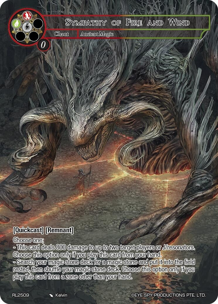 Image for Sympathy of Fire and Wind (RL2509) - Force of Will